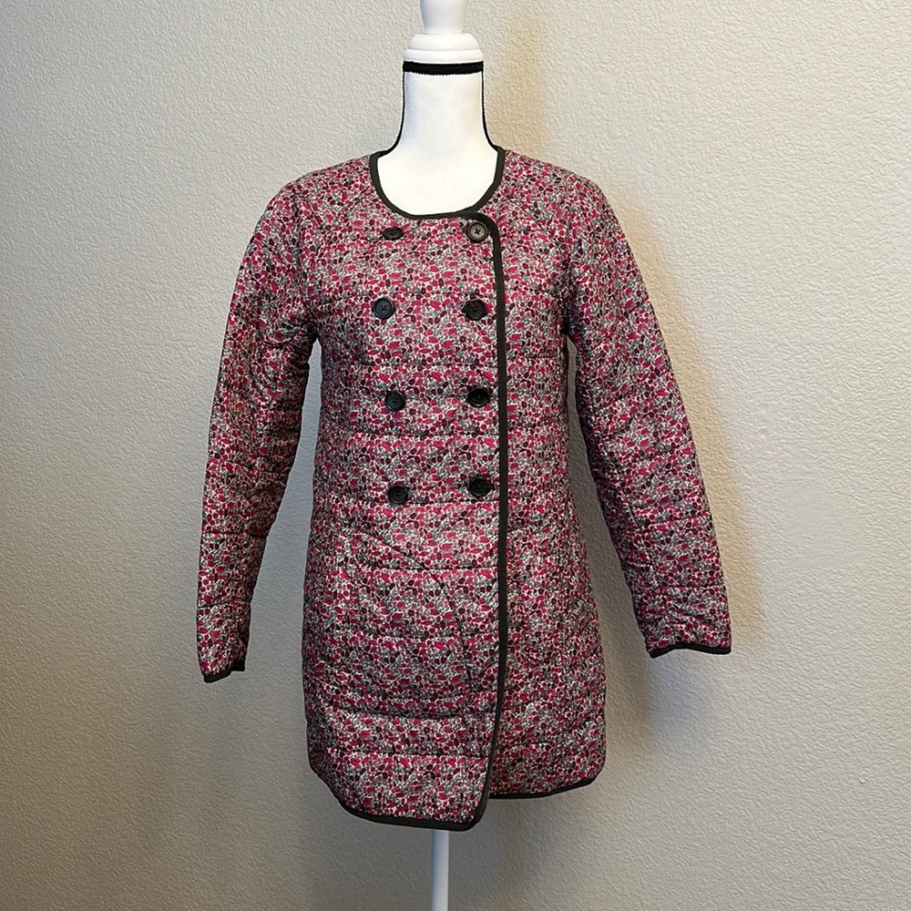 MOVING SALE! J. Crew Reversible Liberty Print Quilted Light Puffer - Size XS.